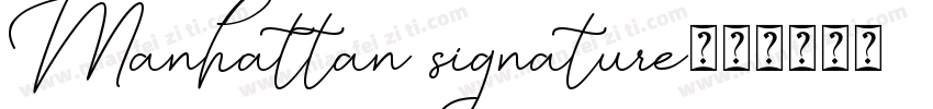Manhattan signature字体转换